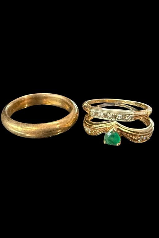 Three 14k Gold Rings