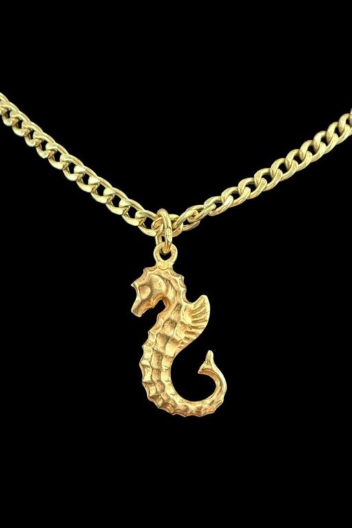 Gold Seahorse Pendant Necklace