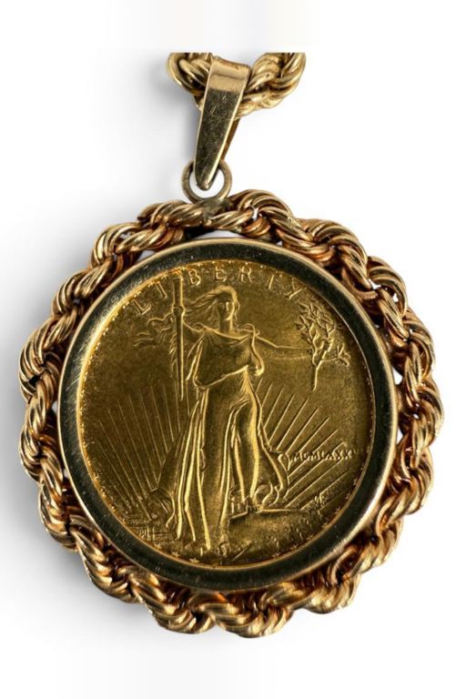 Gold Coin Pendant Necklace