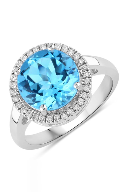 Topaz and Diamond Ring