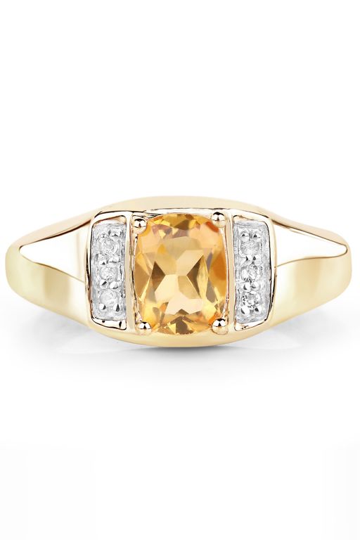 Sterling Silver Citrine and Topaz Ring