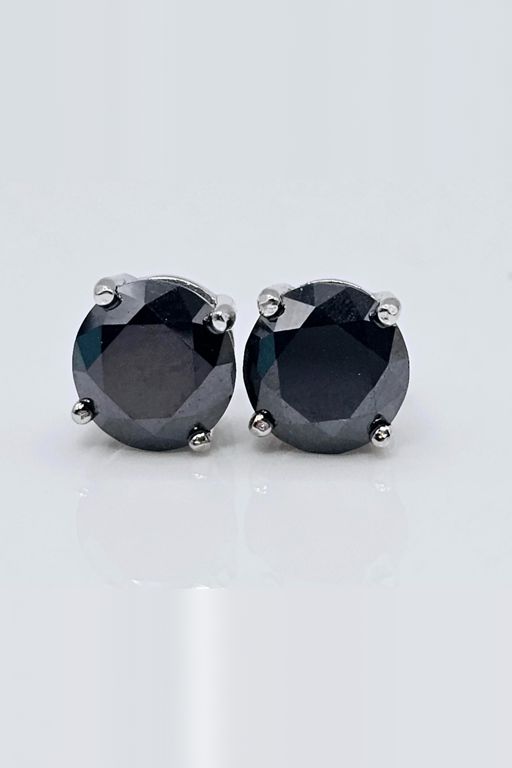 Pair of Sterling Silver Simulated Diamond Earrings