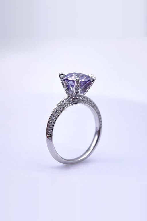 Sterling Silver Moissanite Ring