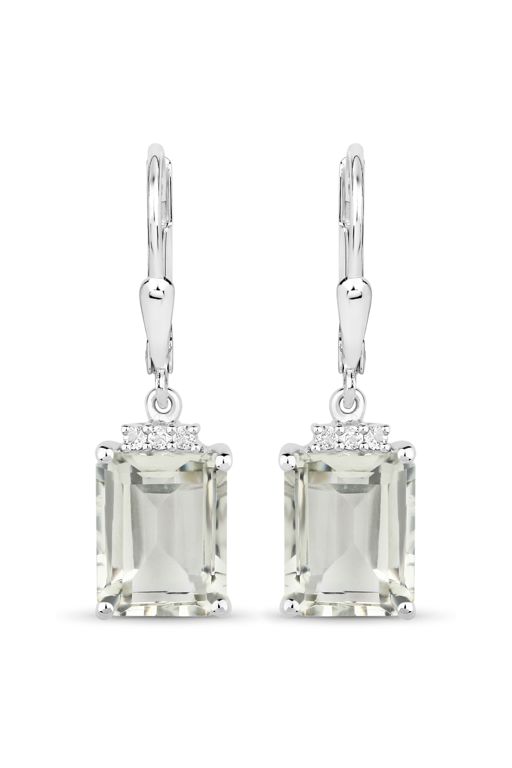 Sterling Silver Amethyst and Topaz Earrings
