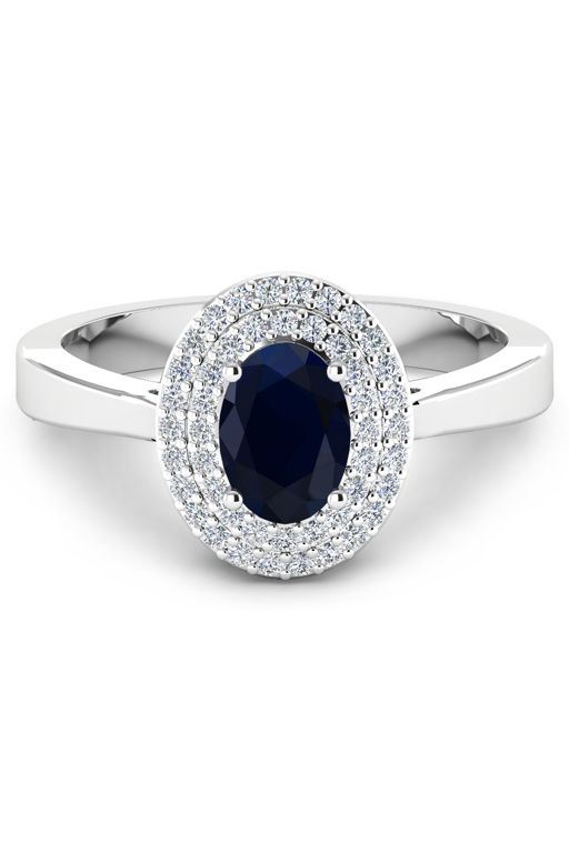 14k Gold Sapphire and Diamond Ring