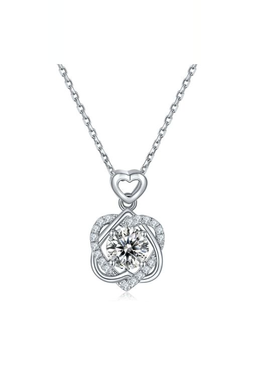 Sterling Silver Moissanite Pendant Necklace