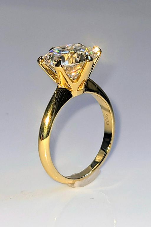 14k Gold Simulated Diamond Ring