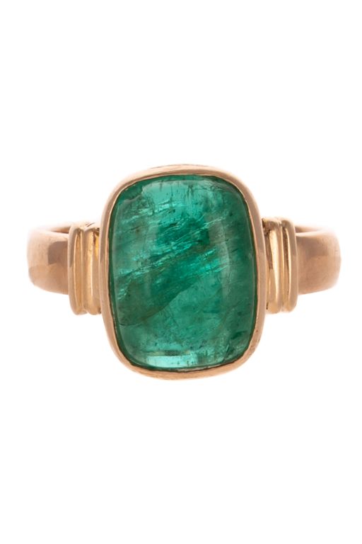 18k Yellow Gold Emerald Ring