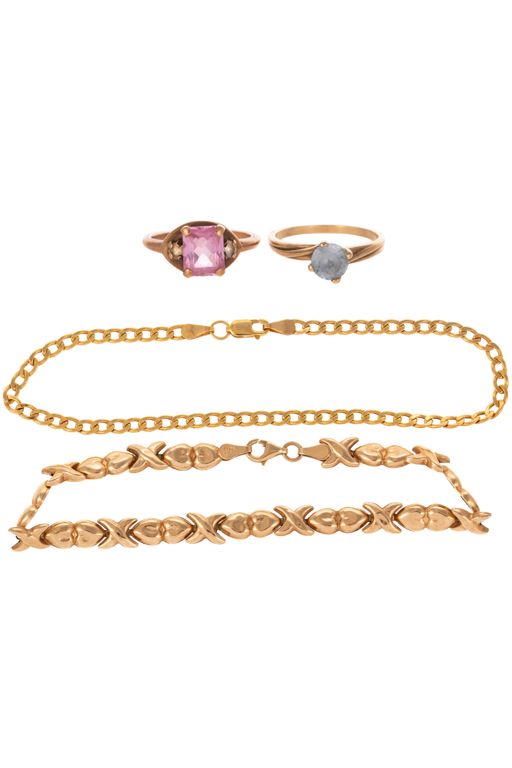 10k Yellow Gold Gemstone Jewelry Set