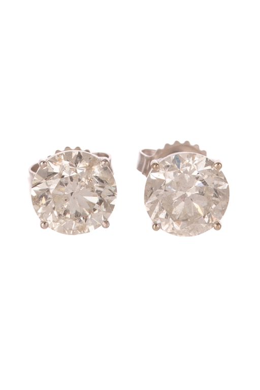 14k White Gold Diamond Stud Earrings