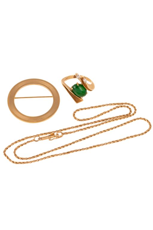 14k Yellow Gold Jewelry Set