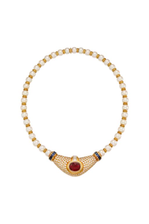 18k Gold Multi-Gem Necklace