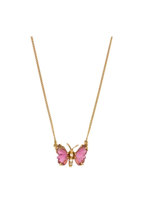 18k Gold Tourmaline and Diamond Necklace