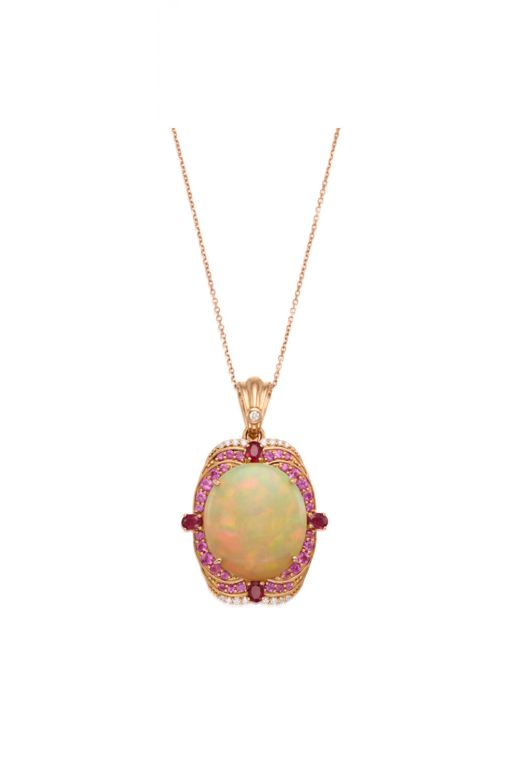 18k Gold Multi-Gem Necklace