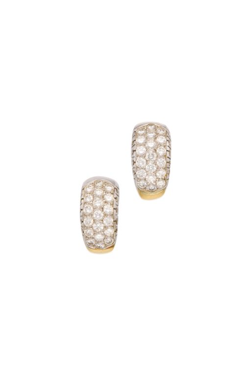 Pair of 18k Gold Diamond Earrings