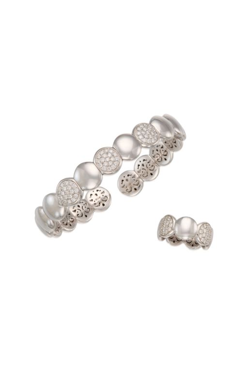18k Gold Diamond Ring and Bracelet