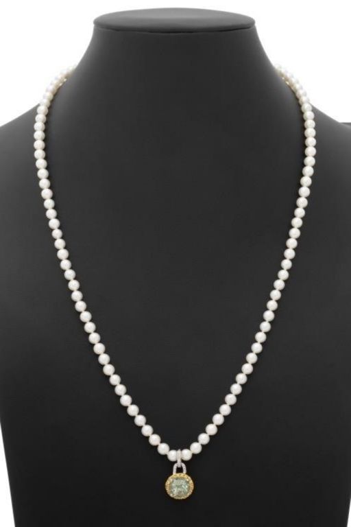 14k Gold Multi-Gem Pendant Necklace