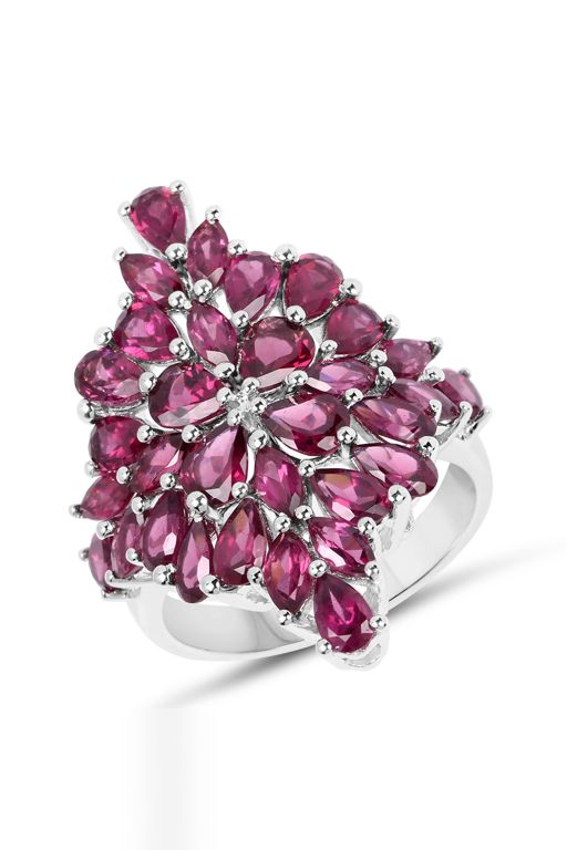 Sterling Silver Rhodolite Garnet Ring