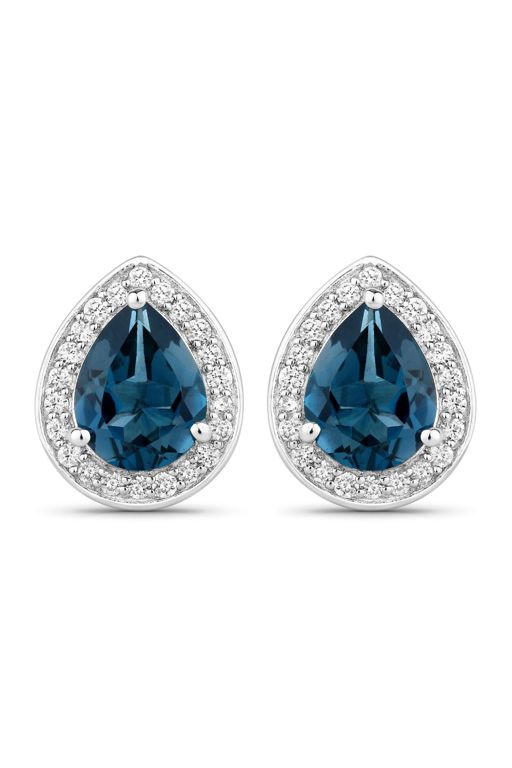 Topaz and Diamond Earrings
