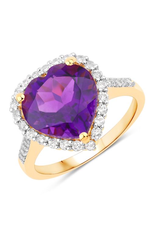 Sterling Silver Amethyst and Topaz Ring