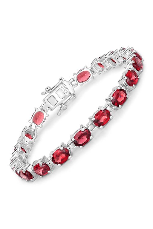 Sterling Silver Garnet Bracelet