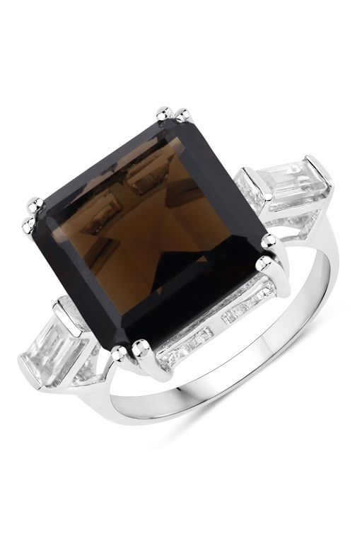 Sterling Silver Quartz and Topaz Ring
