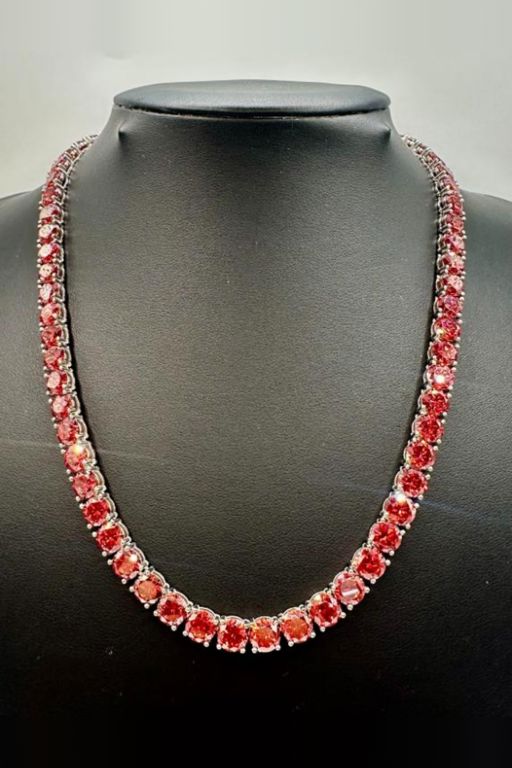 Sterling Silver Simulated Sapphire Necklace