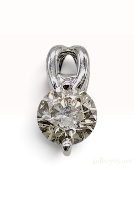 Platinum Diamond Solitaire Pendant