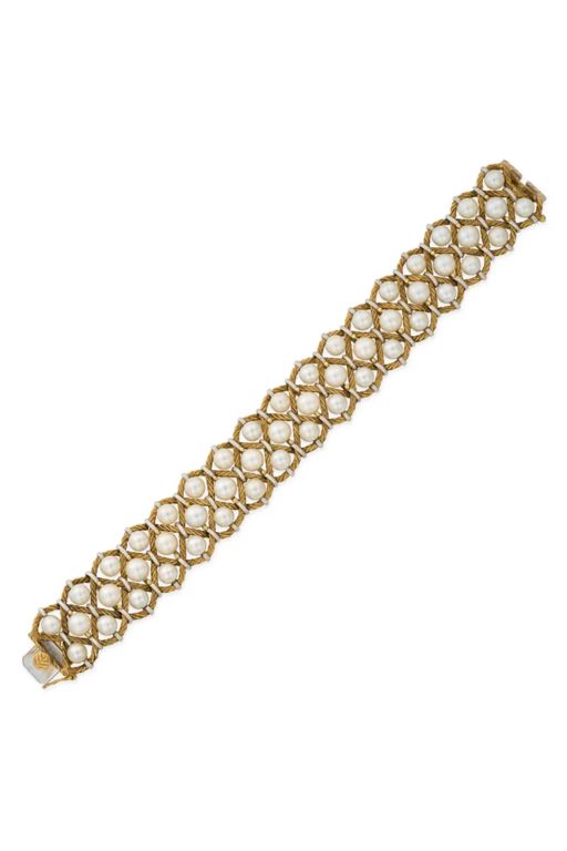 18k Gold Pearl Bracelet