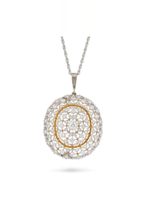 18k Gold Diamond Pendant Necklace