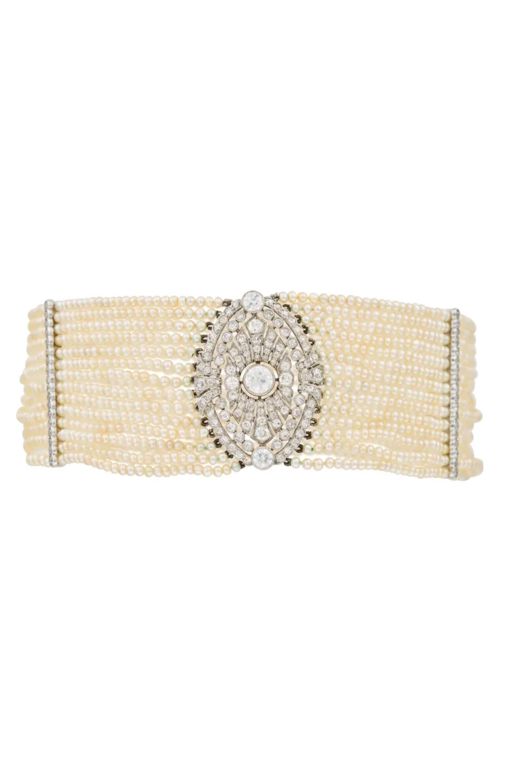 Pearl and Diamond Necklace