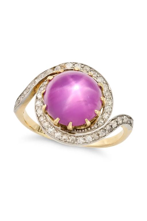 18k Gold, Platinum Sapphire and Diamond Ring