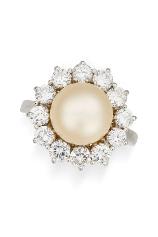 Pearl and Diamond Ring