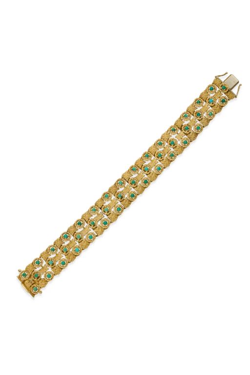 18k Gold Turquoise Bracelet