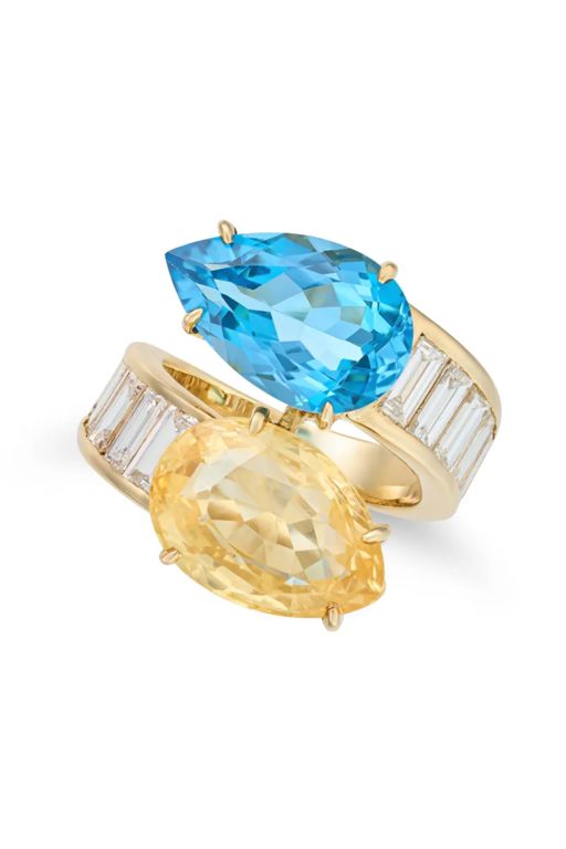 18k Gold Multi-Gem Ring