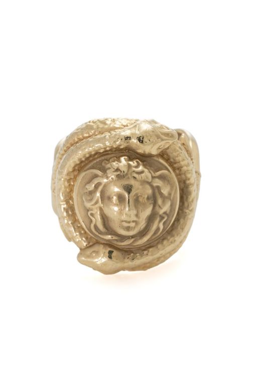 14k Yellow Gold Medusa Ring