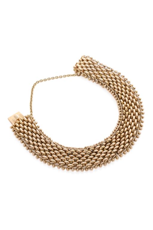 14k Yellow Gold Mesh Bracelet