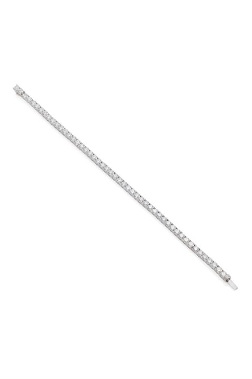 9k White Gold Synthetic Diamond Tennis Bracelet