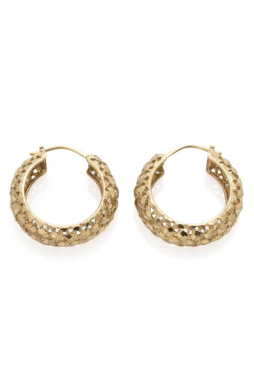 9k Yellow Gold Hoop Earrings