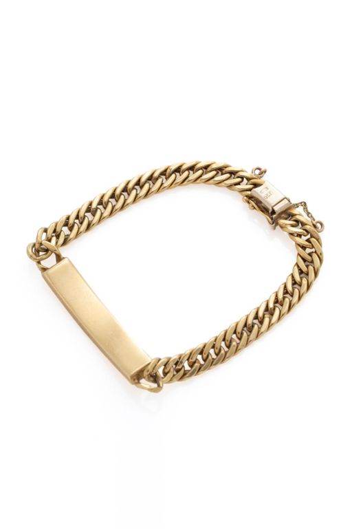 18k Yellow Gold Identity Chain Bracelet