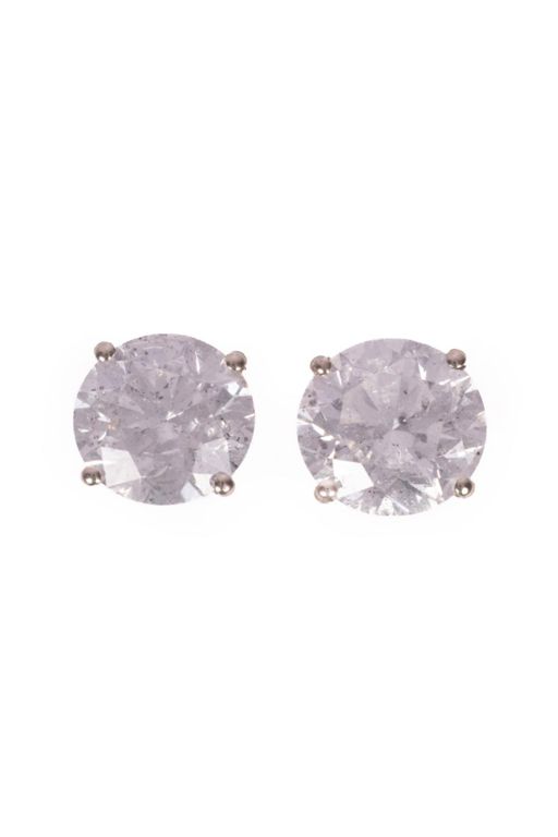 14k White Gold Diamond Stud Earrings