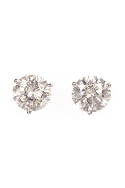 14k White Gold Diamond Stud Earrings