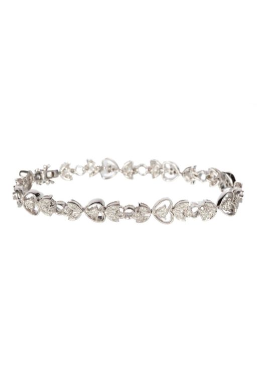 14k White Gold Diamond Bracelet