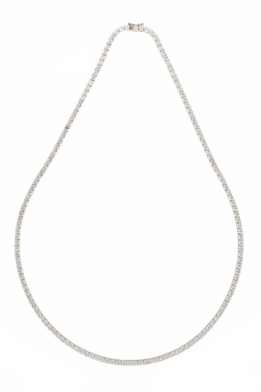 Platinum Diamond Line Necklace