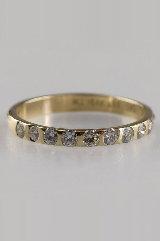 14k Yellow Gold Diamond Half Eternity Ring