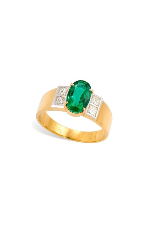 Emerald and Diamond Ring