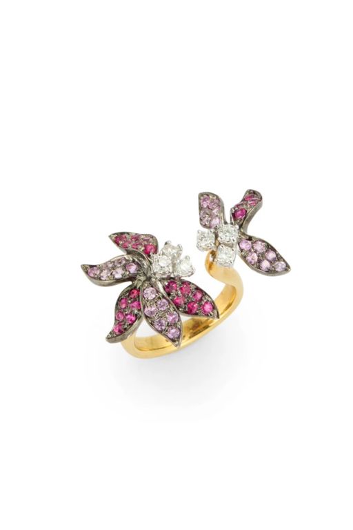 18k Gold Sapphire and Diamond Ring