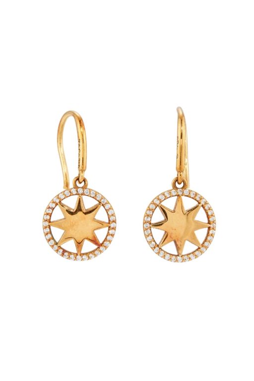 Pair of 18k Gold Diamond Earrings