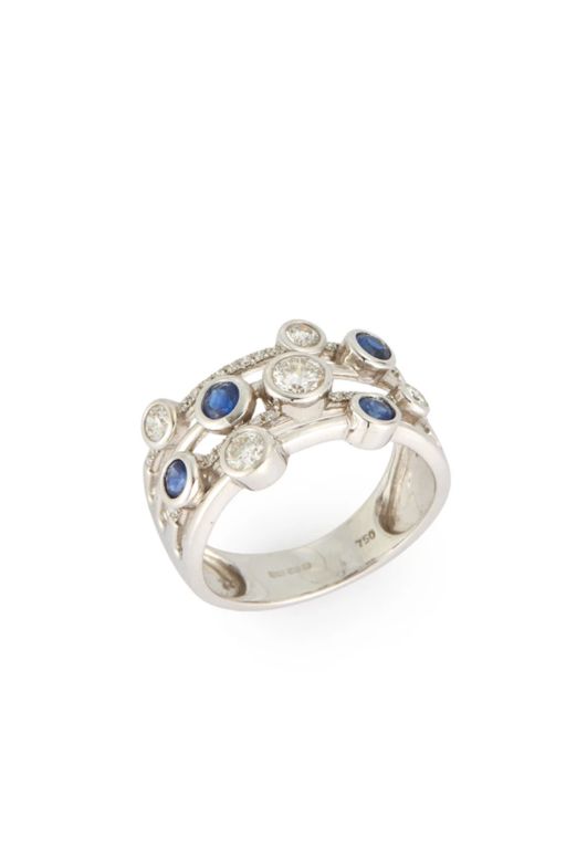 18k Gold Sapphire and Diamond Ring