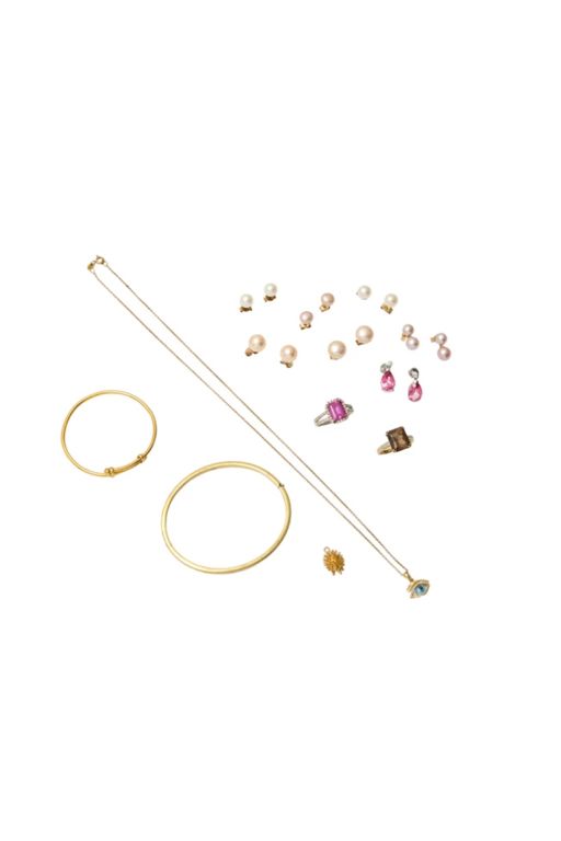 Gold and Silver Multi-Gem Jewelry Set